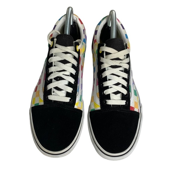 Vans Old Skool Unisex Rainbow Check Excellent Condition Women Size 8.5 M - Picture 8 of 10